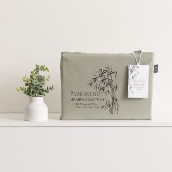 Bamboo Cotton 500 Thread Count Jade Combo Set by Park Avenue Single