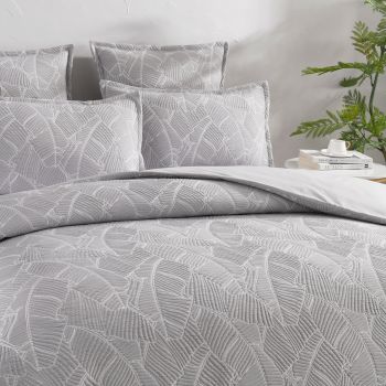 Bengali Jacquard Silver Quilt Cover Set by Renee Taylor