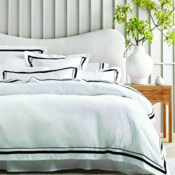 Cloud 1000 TC Egyptian Cotton White Charcoal European Pillowcase by Renee Taylor