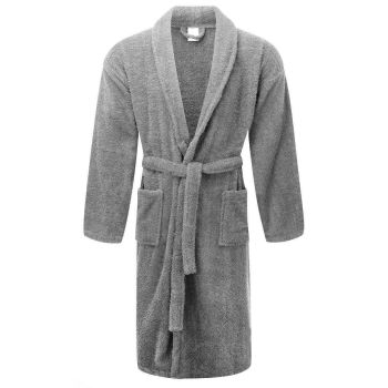 Chalet Quick Dry Terry Cotton Fossil Small/ Medium Bath Robes by Renee Taylor