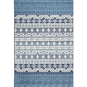 Seaside 3333 White Blue by Rug Culture-160X110CM - RECTANGLE