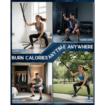 Ropeless Battle Ropes for Home Gym, Cordless Exerciser Rope, Heavy Duty Weighted Wireless Battle Ropes, Exercise Equipment for HIIT, Portable Training Flow rope Working Out for Men Women, Cardio Train