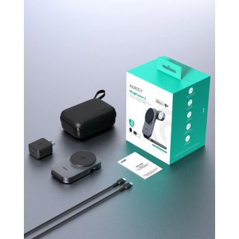 Aukey MagFusion Z Qi2 3-in-1 Foldable Magnetic Fast Wireless Charging Station (LC-MC312)