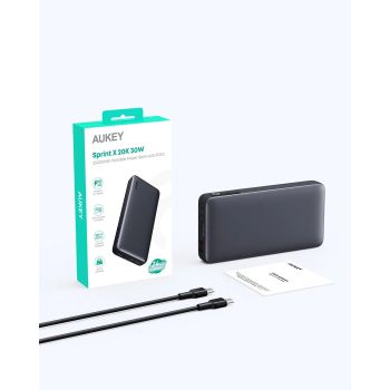 Aukey Sprint X 20K 30W 20000mAh Portable Power Bank with PD3.0 (PB-Y42)