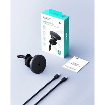 Aukey MagLink Dash Magnetic Fast Wireless Charging Phone Mount (HD-MC13)