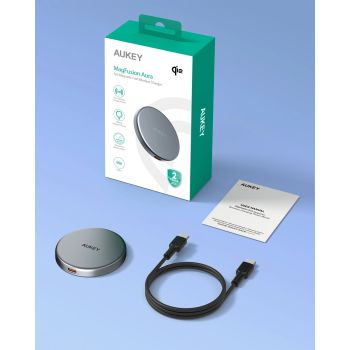 Aukey Magfusion Aura Qi2 Magnetic Fast Wireless Charger (LC-MC10)