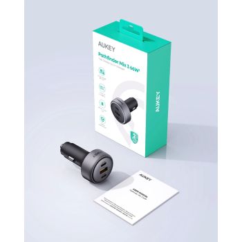 Aukey Pathfinder Mix 3 100W Fast Charging Car Charger 100W (CC-P3)