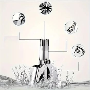 Washable Manual Nose Hair Trimmer For Men And Womens, Stainless Steel, Portable Nose Hair Clipper