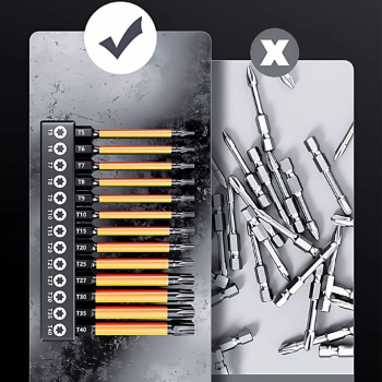 13Pc Magnetic Torx Screwdriver Bit Set 150mm Long Torque Sleeve T5-T40