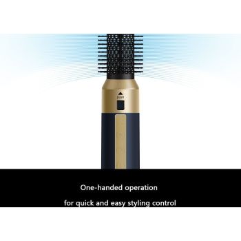 5-in-1 hair dryer, hair styling tool, hot air comb, straightening and curling, automatic curling iron, high-speed motor, Australian hair care, multifunction hair brush - Black - Size 5