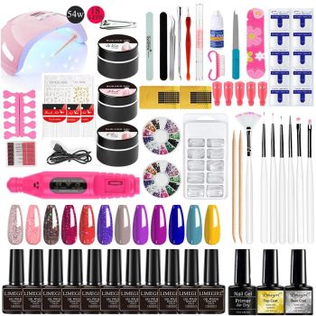 Nail Art Kit Gel Lamp Nail Grinder Nail Polishes Nail Art Tools Nail - Multi - Size 168-7