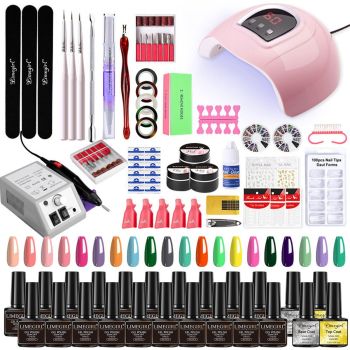 Nail Art Kit Gel Lamp Nail Grinder Nail Polishes Nail Art Tools Nail - Multi - Size H-ZH193-1