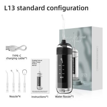 Portable Water Flosser Electric Water Flosser USB Rechargeable Flosser Oral - Orange - Size set