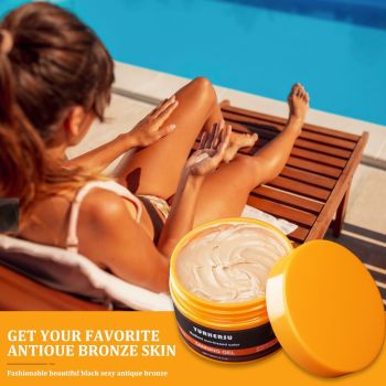 tanning gel, natural tan, Australian summer, fast tanning, all skin types, fast absorbing, stain free, silk hydration, after sun care, sun-kissed glow - Yellow - Size 150ml-2pcs