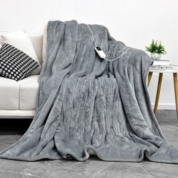 Electric Heated Blanket Smart Thermostatic Intelligent Timing Automatic - Gray - Size 1.5-1.8m