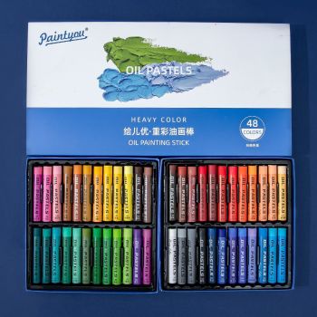 48-Color Oil Pastels Heavy-Color Oil Pastels Loose Oil Pastels Art Supplies - Macaron - Size 48 colors