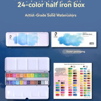 Pearlescent Watercolor Solid Paint Set Art Supplies Watercolor Paints Luminous - Multi-color - Size Sargent36