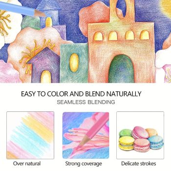 Macaron Colored Pencils 72 Color Set Adult Coloring Soft Core Pencils Artist - Macaron - Size 72 colors
