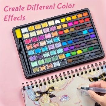 88 Color Watercolor Solid Watercolor Paint Portable Watercolor Set Watercolor - Multi-color - Size 88 colors