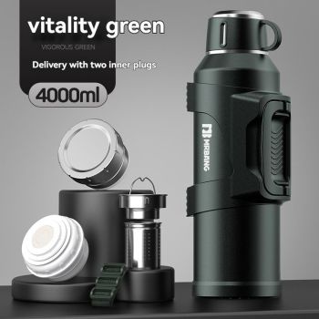 316 Stainless Steel Thermos Large Capacity Thermos Portable Thermos Flask - Green - Size 1500ml