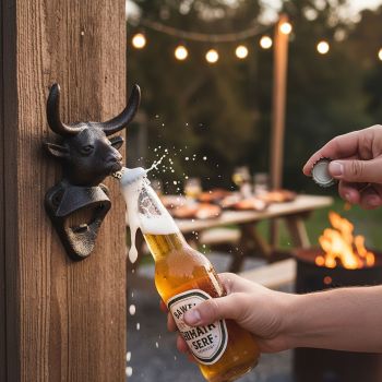 bull head bottle opener, wall mounted bottle opener, kitchen accessory, party item, durable bottle opener, Australian home decor, bar accessory, gift for beer lovers