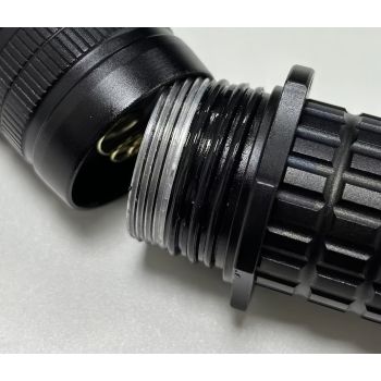 LED diving flashlight, high-lumen flashlight, 26650 battery flashlight, professional diving flashlight, multi-mode flashlight, anti-slip flashlight, underwater torch, outdoor lighting, Australia - Black - Size 白光