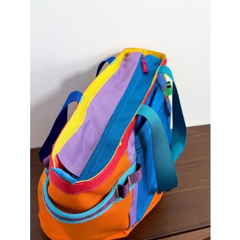Travel Tote Bag Dopamine Color Tote Spacious Carryall Bag Organized Storage Bag - Dopamine - Size Routine
