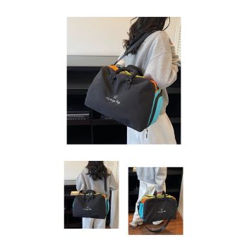 Dopamine Color-Blocking Bag Large Capacity Travel Bag Travel Accessories - Yellow - Size 25L