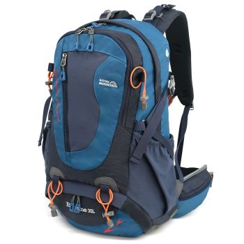 Blue Black Royal Mountain backpack, Extreme 35L backpack, travel backpack, outdoor backpack, high-quality backpack, Australian bush backpack, camping gear, hiking backpack 35L
