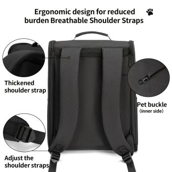 Black Blue dog carrier, skylight dog carrier, pet transport, small dog carrier, dog travel accessory, high-quality dog carrier, Australian pet carrier, small pet carrier