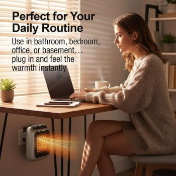Wall-Mounted Heater Mini Electric Heater Office Heater Home Heater Fast Heating - Green - Size Australian standard