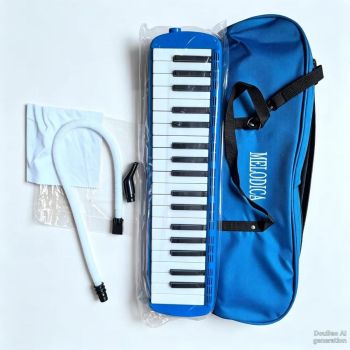 32-key melodica, 37-key melodica, student melodica, beginner melodica, musical instrument, music education, portable instrument, Australian students, classroom music - Blue - Size 32