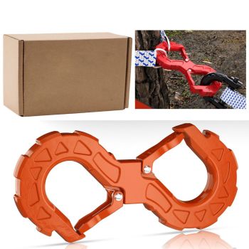 red heavy-duty S-shaped trailer tow hook, G80 steel, 14968.55 kg load capacity, off-road rescue, truck towing, SUV tow hook, vehicle recovery, self-locking tongue - Blue - Size S