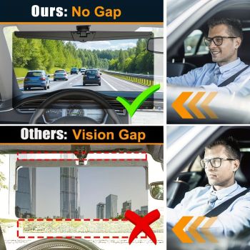 adjustable car sun visor extender, polarized sun visor, anti-glare car accessory, clip-on sun visor, universal car sun visor, Australia driving safety, car glare reducer, vehicle sun protection - Black - Size High-definition