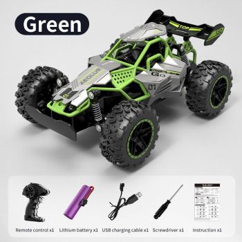 2.4G remote control car, high-speed off-road car, remote control toy for kids, four-wheel drive car, RC car with lights, outdoor toy Australia, gift for kids - Red - Size Dual-batteries