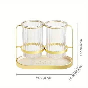  Dark green Luxury Wall-Mounted Cutlery Holder, Household Knife Fork Spoon Organizer, New Kitchen Utensil Drainer and Chopstick Container, Tableware Storage Rack