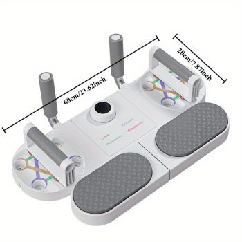 BLACK Three-in-One Training Board: Push-Ups, Planks & Resistance Band Workouts — Your All-in-One Home Fitness Solution