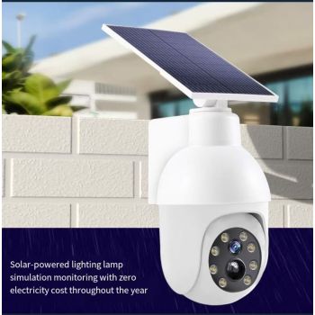 Solar sensor simulation camera light - No real monitoring function, simulated appearance design, smart sensor lighting, for outdoor security warning purposes | Energy-saving anti-theft solution | Warning lighting equipment