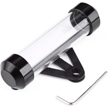 Motorcycle Holder, Universal Motorcycle Motorbike Secure Tax Disc Tube Cylindrical Holder Frame Waterproof & Pratical(Black)