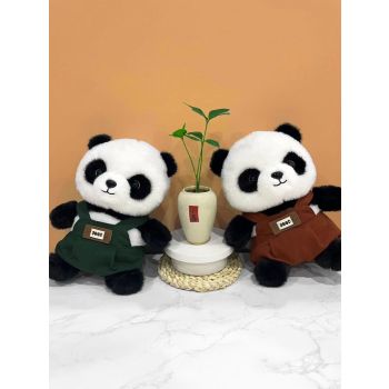 A unique Chinese panda plush toy, a simulated giant panda doll (green)