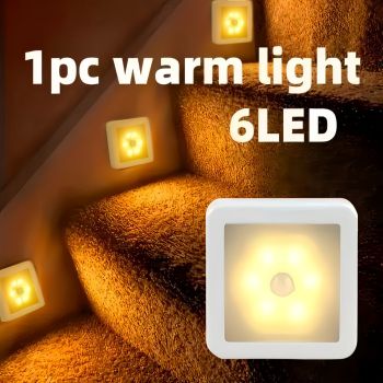 White Smart Motion Sensing Light 6-LED Light Wireless Light IP44 Light Automatic On
