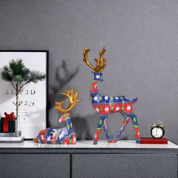 Christmas reindeer decorations, New Year decorations, wedding decorations, desk decor, home decor, TV cabinet decor, modern Christmas decor, Australian holiday decor, festive reindeer statues - Christmas - Size 3