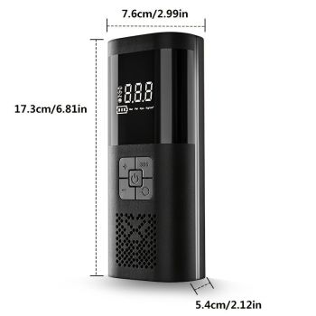 Black Portable Car Tire Inflator 150PSI Inflator Digital Tire Pressure Gauge LED