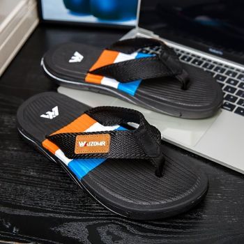 Men'S Flip-Flops Summer Sandals Thick-Soled Anti-Slip Anti-Odor Wear-Resistant - White - Size 45