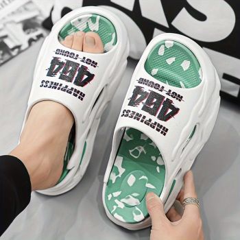 Men'S Slippers EVA Slippers Indoor Outdoor Slippers Beach Slippers Shower - White - Size 37
