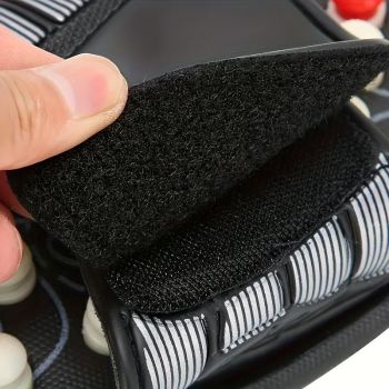 Japanese Acupressure Slippers Rotating Massage Slippers Reflexology Slippers - Black - Size 38