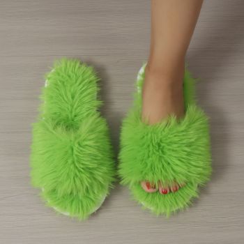 Women'S Furry Slippers High-Quality Slippers Comfortable Slippers Trendy - Beige - Size 41