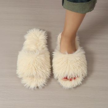 Women'S Furry Slippers High-Quality Slippers Comfortable Slippers Trendy - Rose red - Size 40