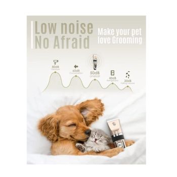 Dog Grooming Set with Electric Clipper, Scissors, and Comb