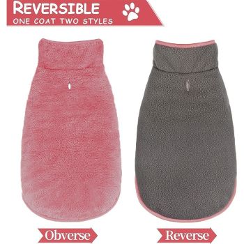 Grey XL Dog Fleece Vest for Dogs Under 100 Pounds